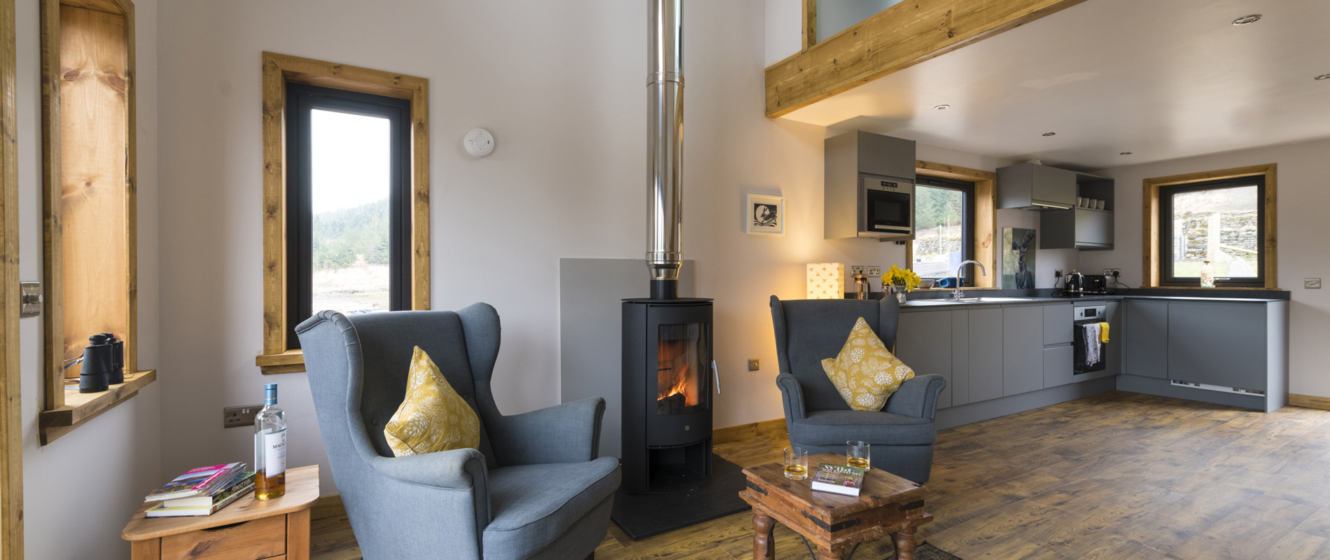 Inside Glenorchy Farm Cabin